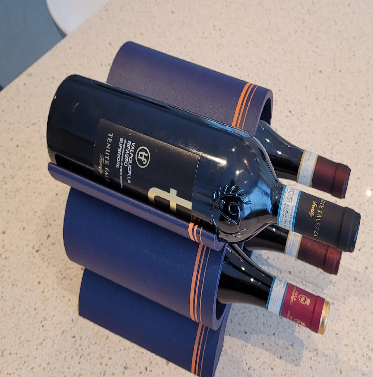Curved Wine Bottle Holder - (Liquor Not Included)