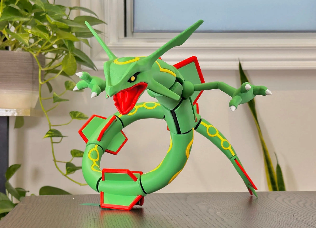 Rayquaza (Pokemon) Fully disassembled 23cm tall