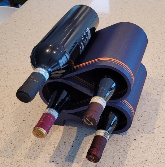 Curved Wine Bottle Holder - (Liquor Not Included)