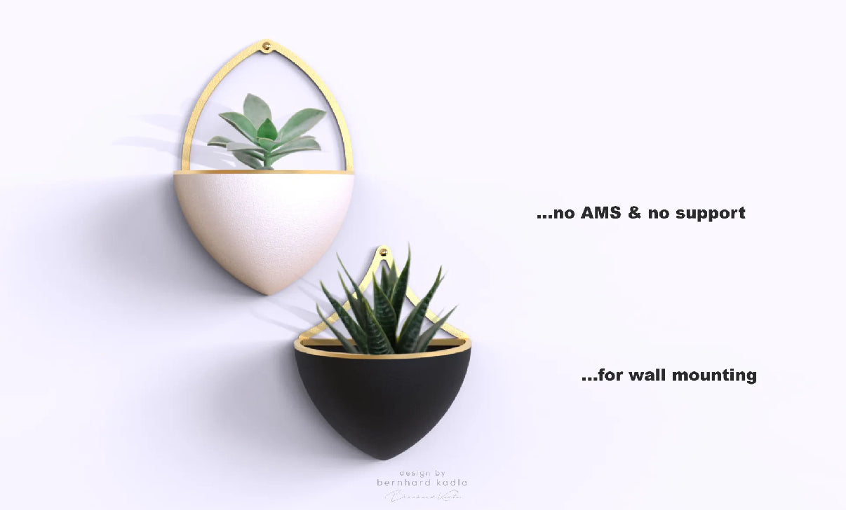 Vase Kade B2 with Wall Mount