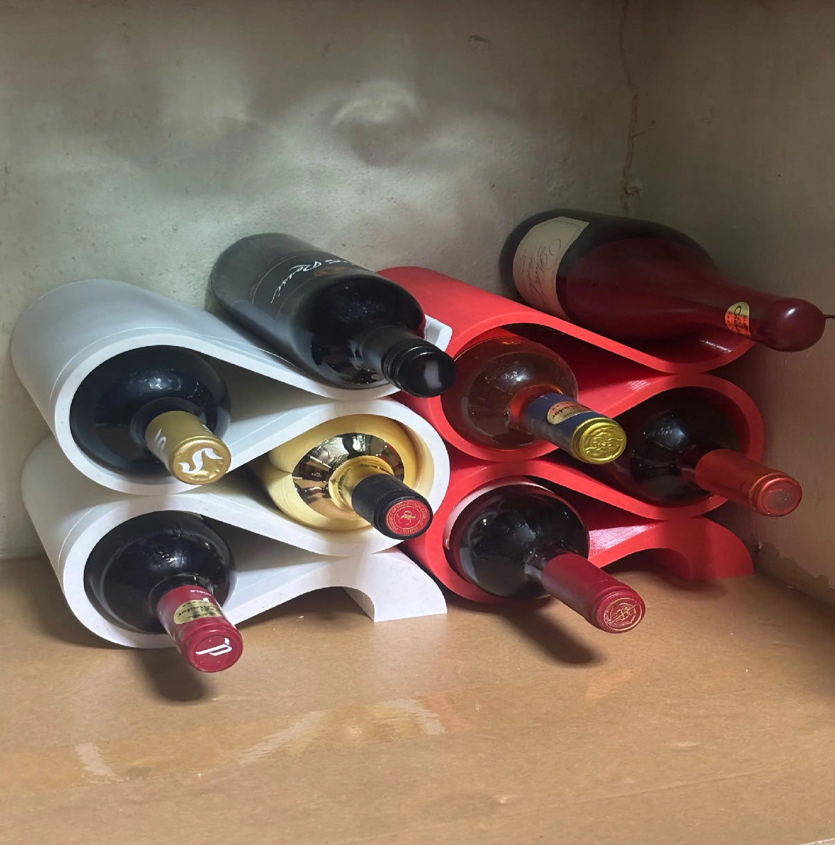 Curved Wine Bottle Holder - (Liquor Not Included)