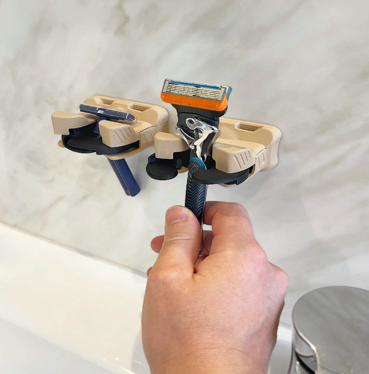 Mechanical Razor &amp; Shaver Holder – Fidget Design (Set of 2)