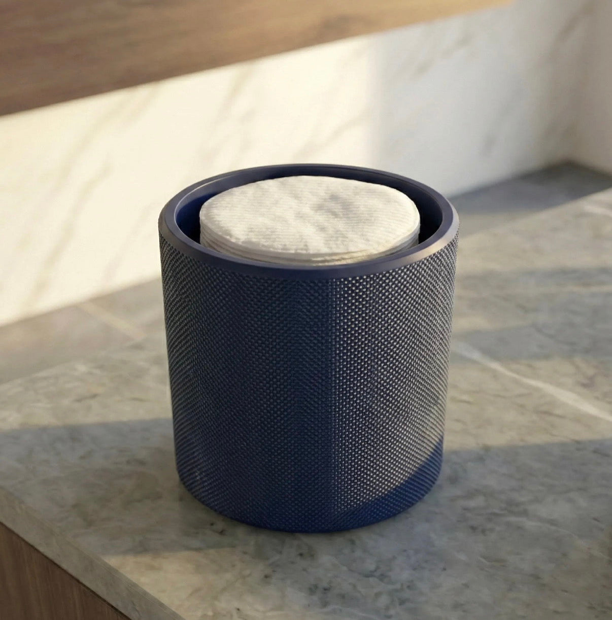 Luxury Spa Bathroom Set 3-Piece Bin, Tissue, Pads