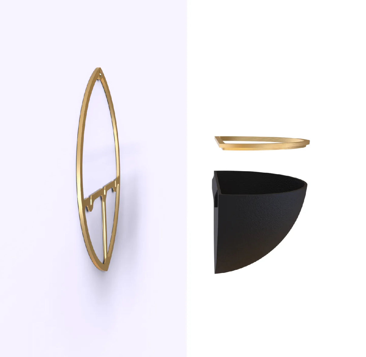 Vase Kade B2 with Wall Mount