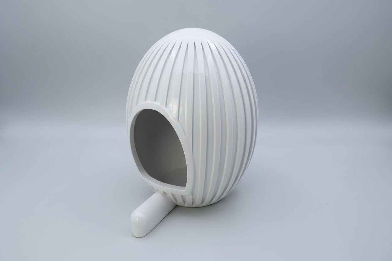 Ribbed Sphere Hanging Bird Feeder